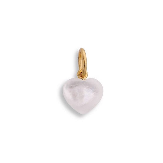 Small Souvenir Heart vedhæng fra Jane Kønig i 18 karat forgyldt sølv med hjerteformet perlemor.